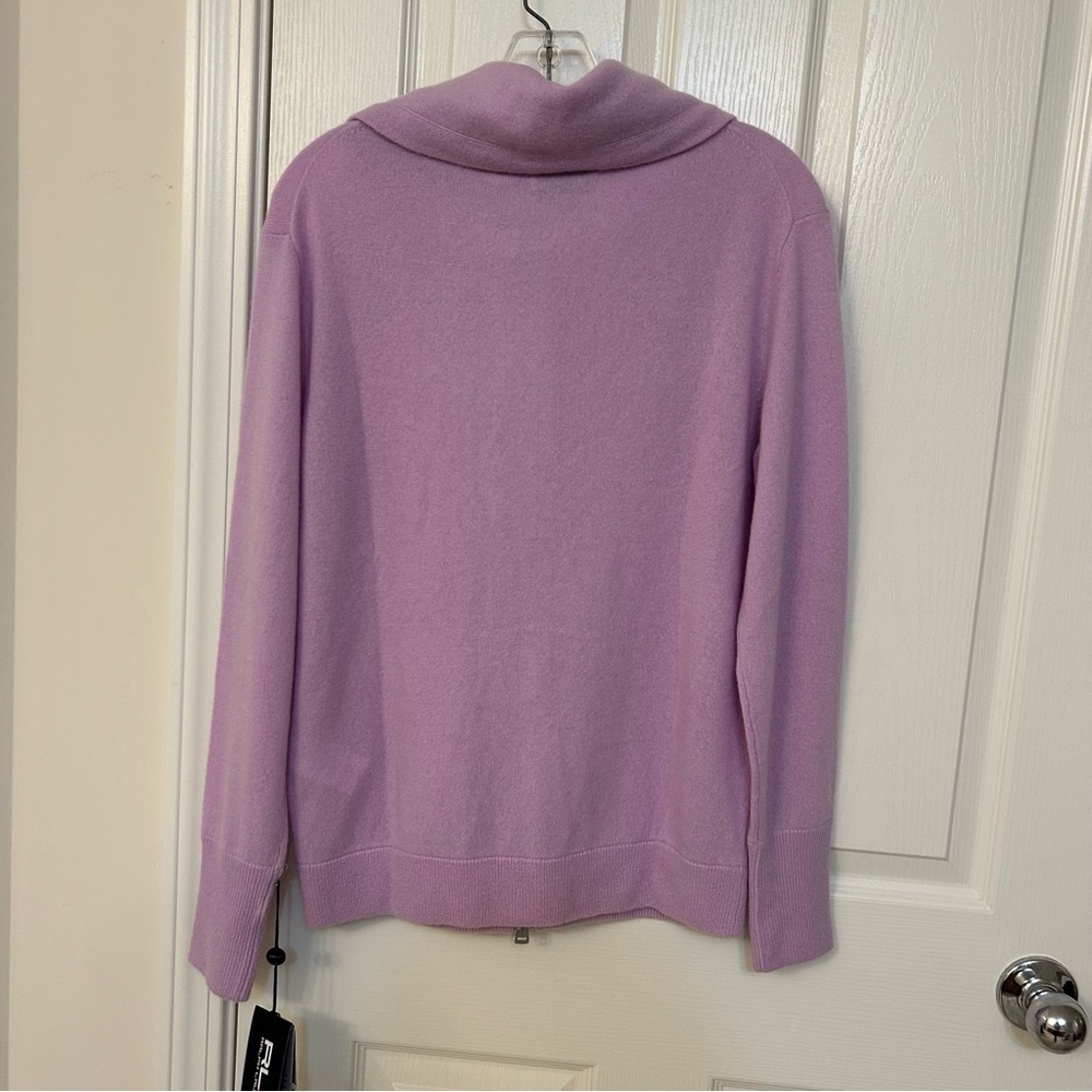RLX Ralph Lauren Golf Washable Cashmere Full-Zip Sweater in Purple Size L - Picture 3 of 10